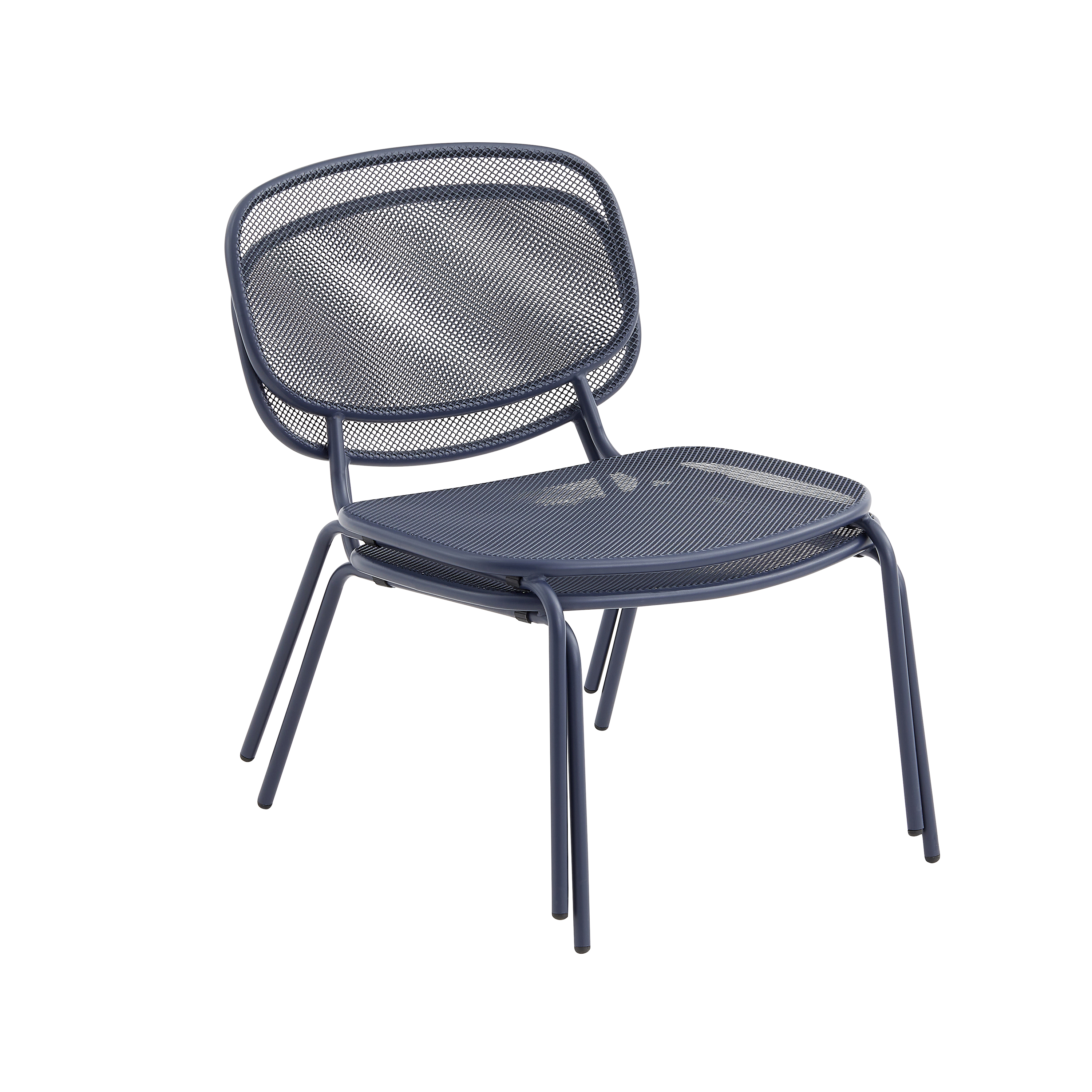 Chaise basse de jardin NATERIAL Ikaros en acier bleu némo - 4