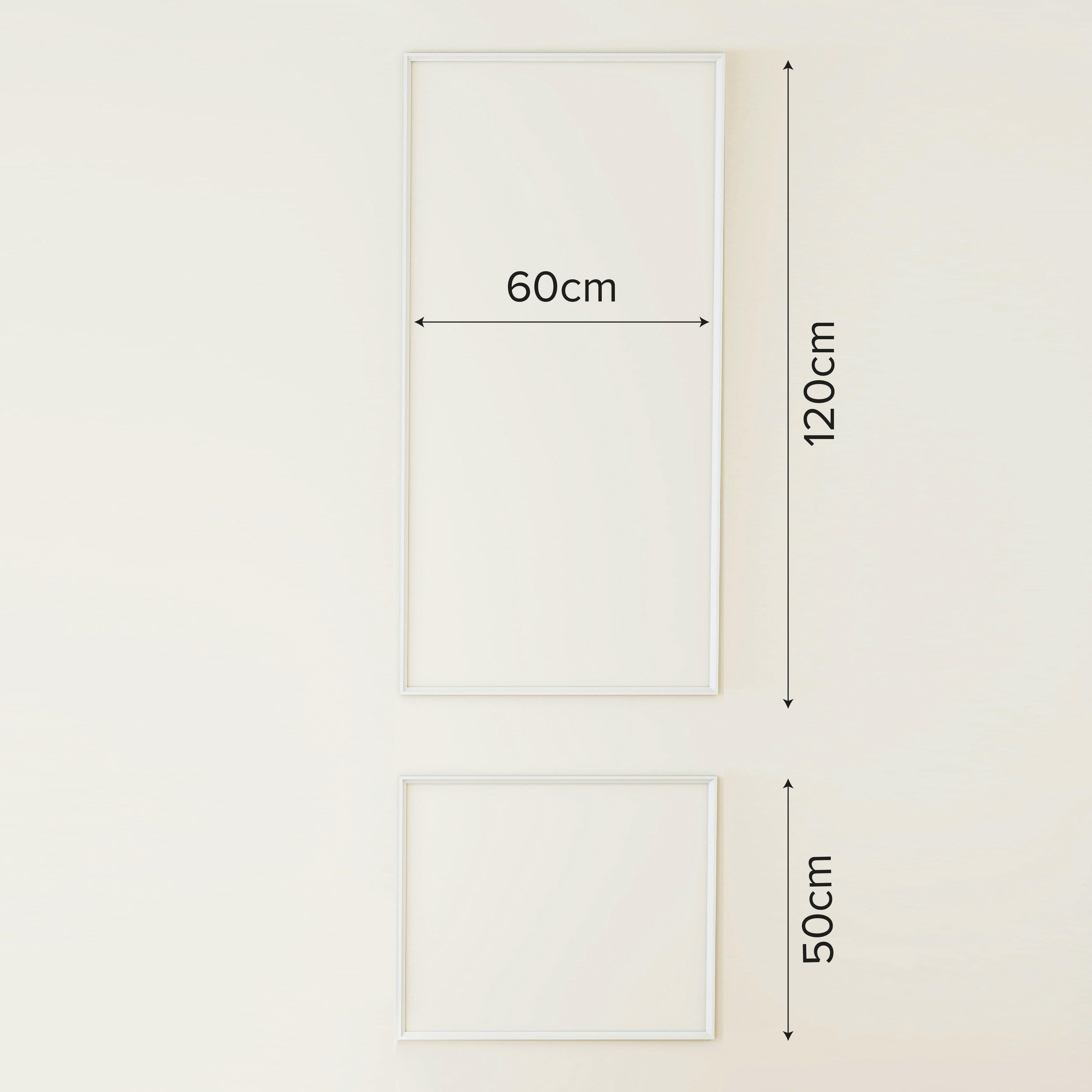 Kit de 8 molduras lisas color blanco de 50/60/120cm - 2