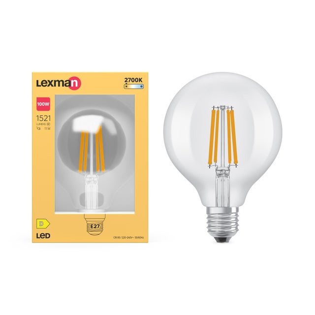 Ampoule led à filament E27, 1521lm = 100W, LEXMAN