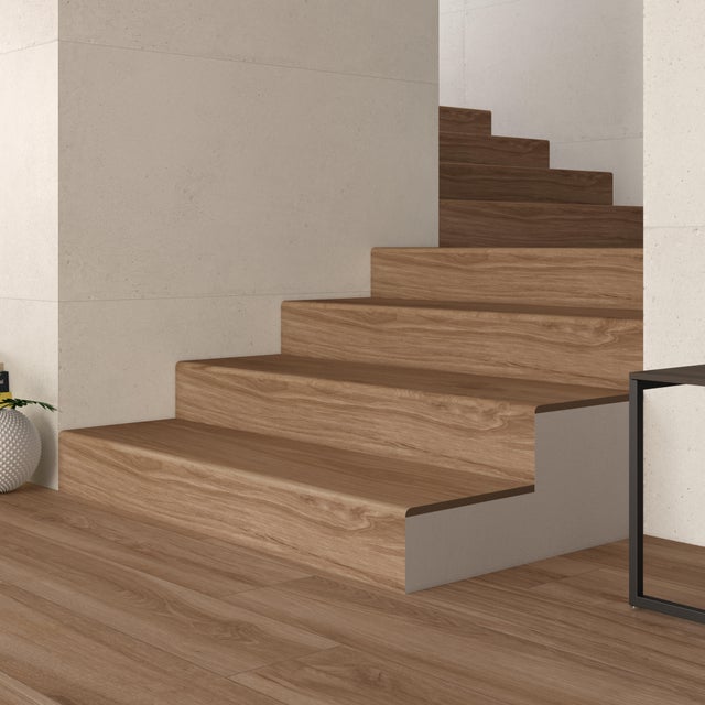 Degrau cerâmico Walkyria oak Ecoceramic 33X120 cm