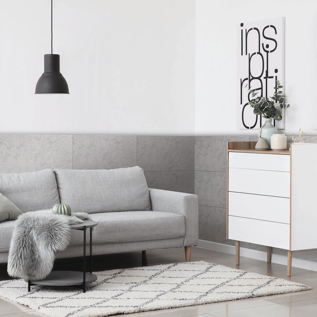 Pannello decorativo grigio 30 x 60 cm, spessore 0.2 mm