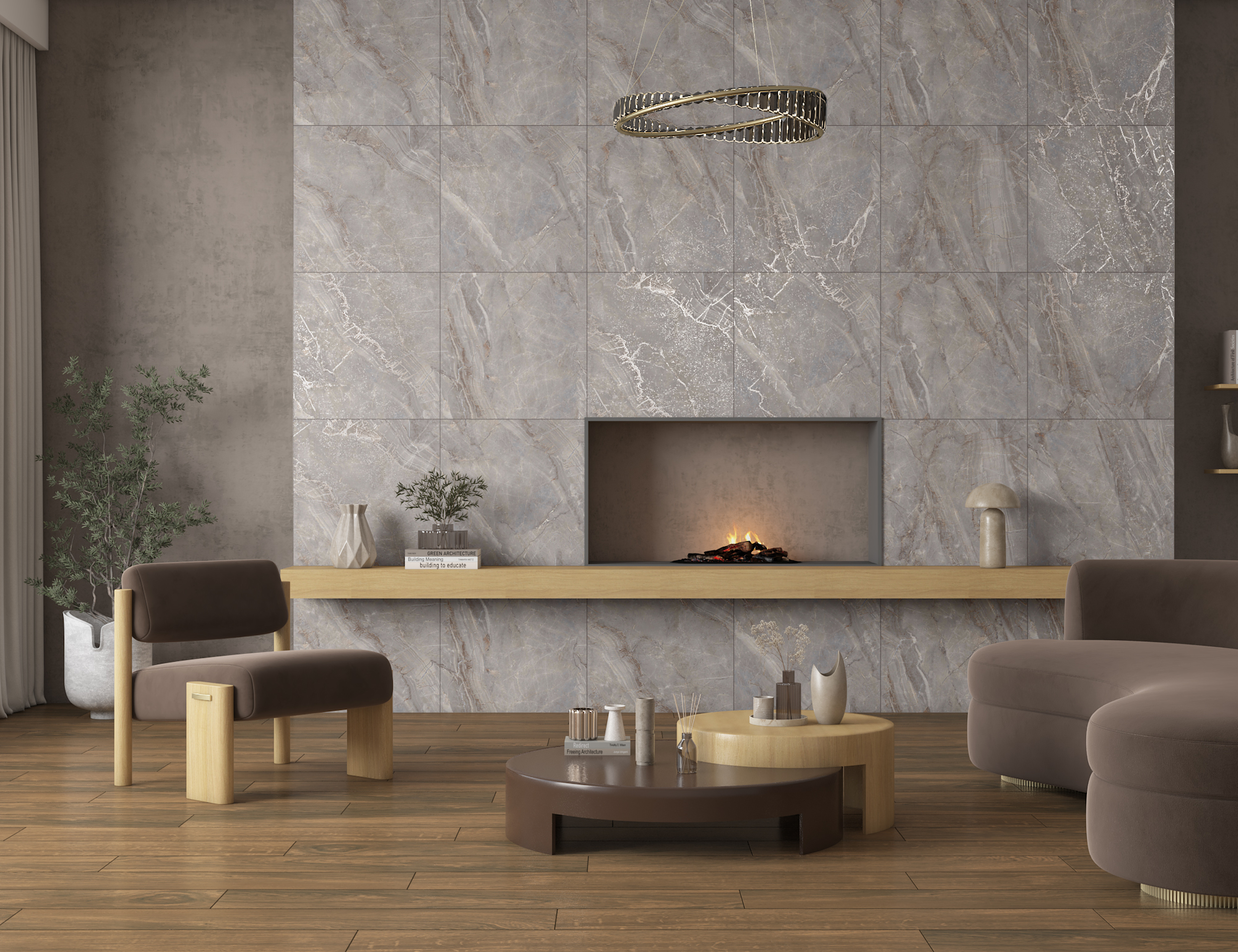 Gres szkliwiony Sydney Gris Carving 60x60 Egen - 2