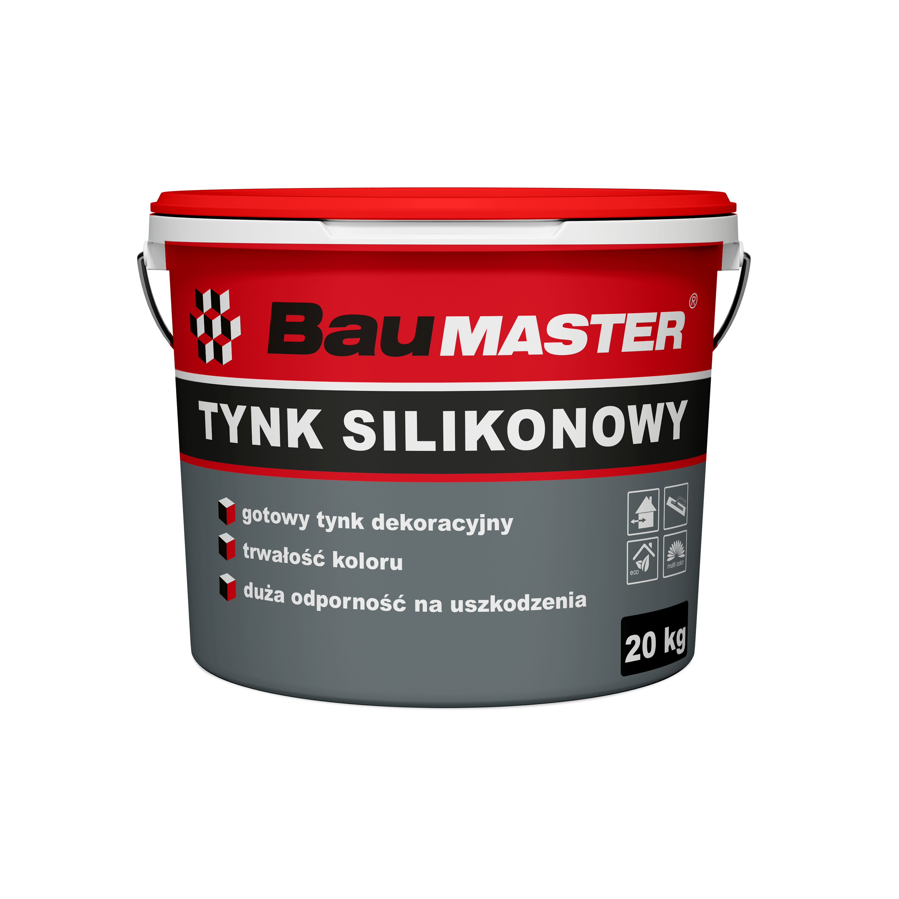 Tynk  silikonowy szary 20 kg BAUMASTER