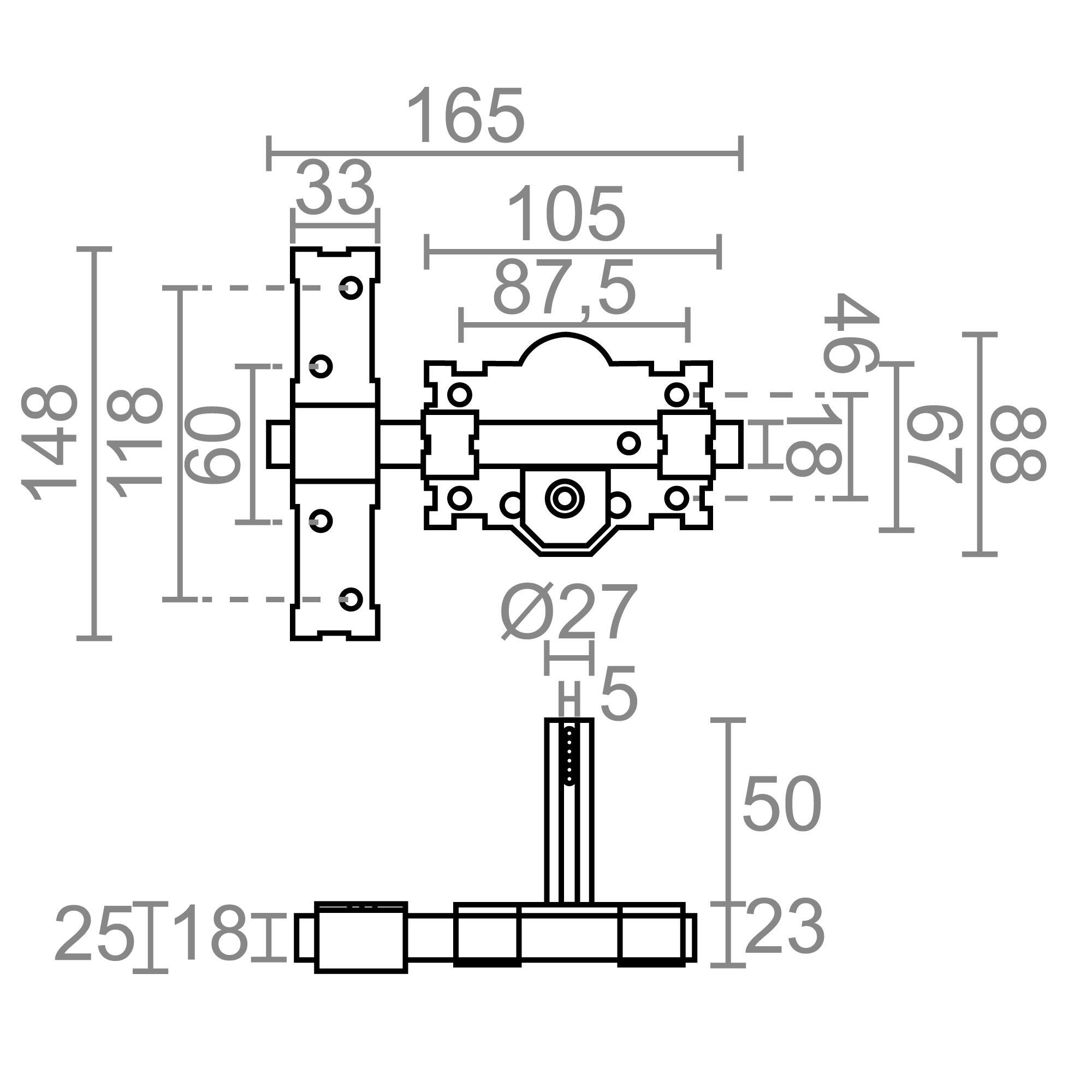 CERROJO SOBREPONER CRR06 105B/50MM PINTADO - 2