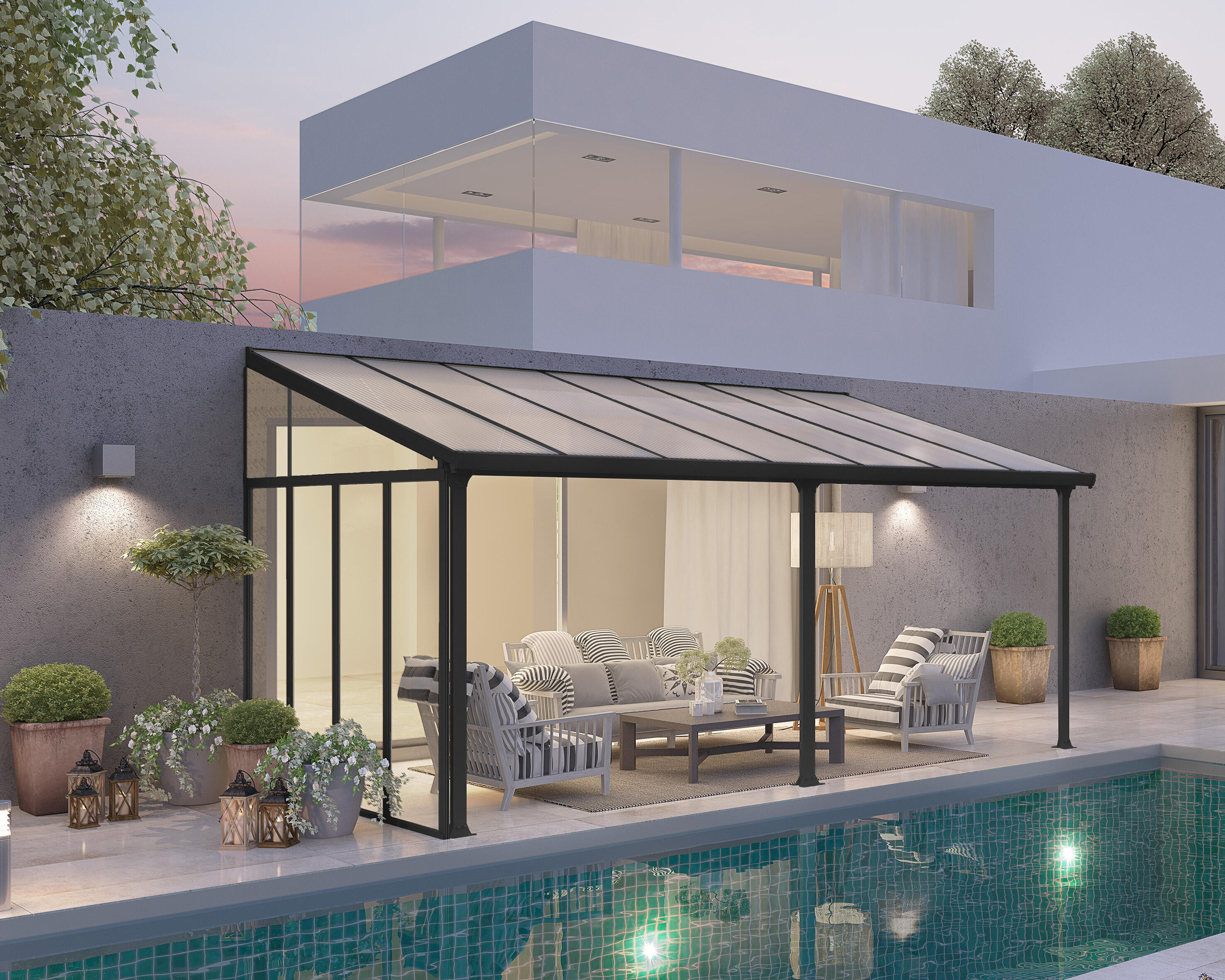 Panel de pérgola de acrílico 305x257xcm - 3