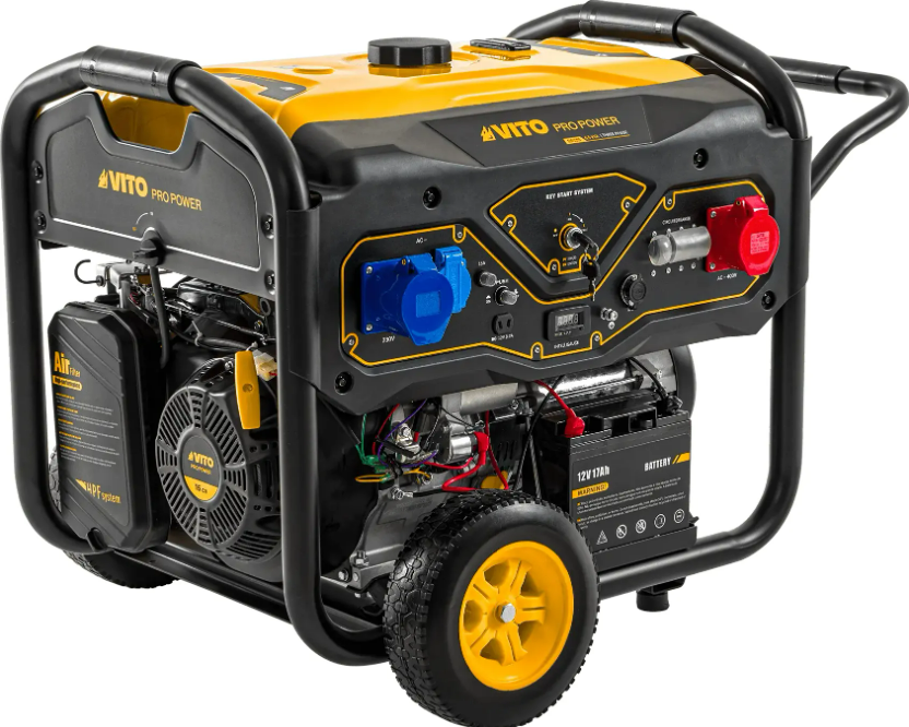 Gerador a gasolina trifásico Dual Power 6,5 KVA Vito - 2