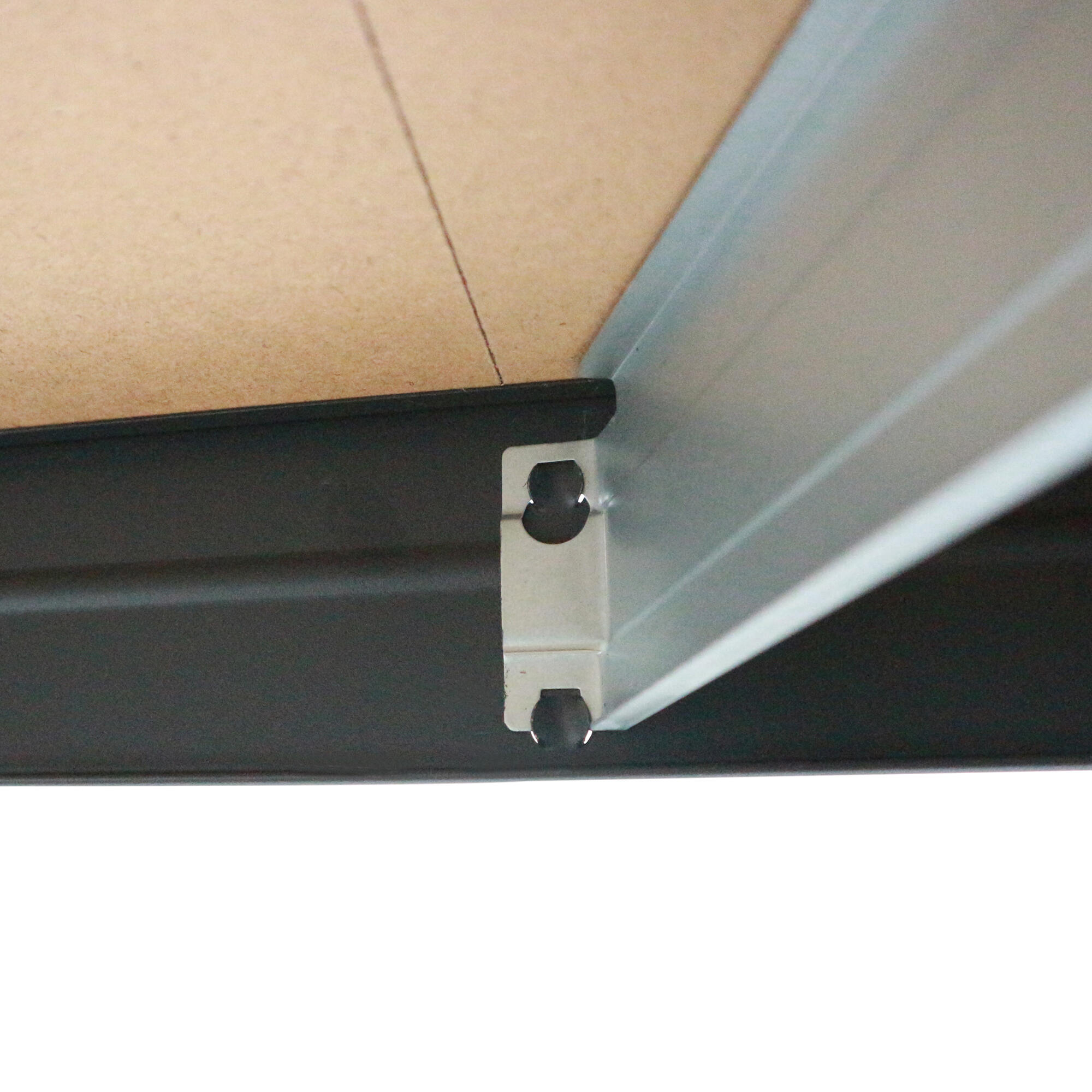 Estantería metálica esquinera 180x90x45 cm CORNER GARAGE, 4 baldas, 250 kg/balda, gris texturizada – Acero de bajas emisiones by AR Shelving - 10