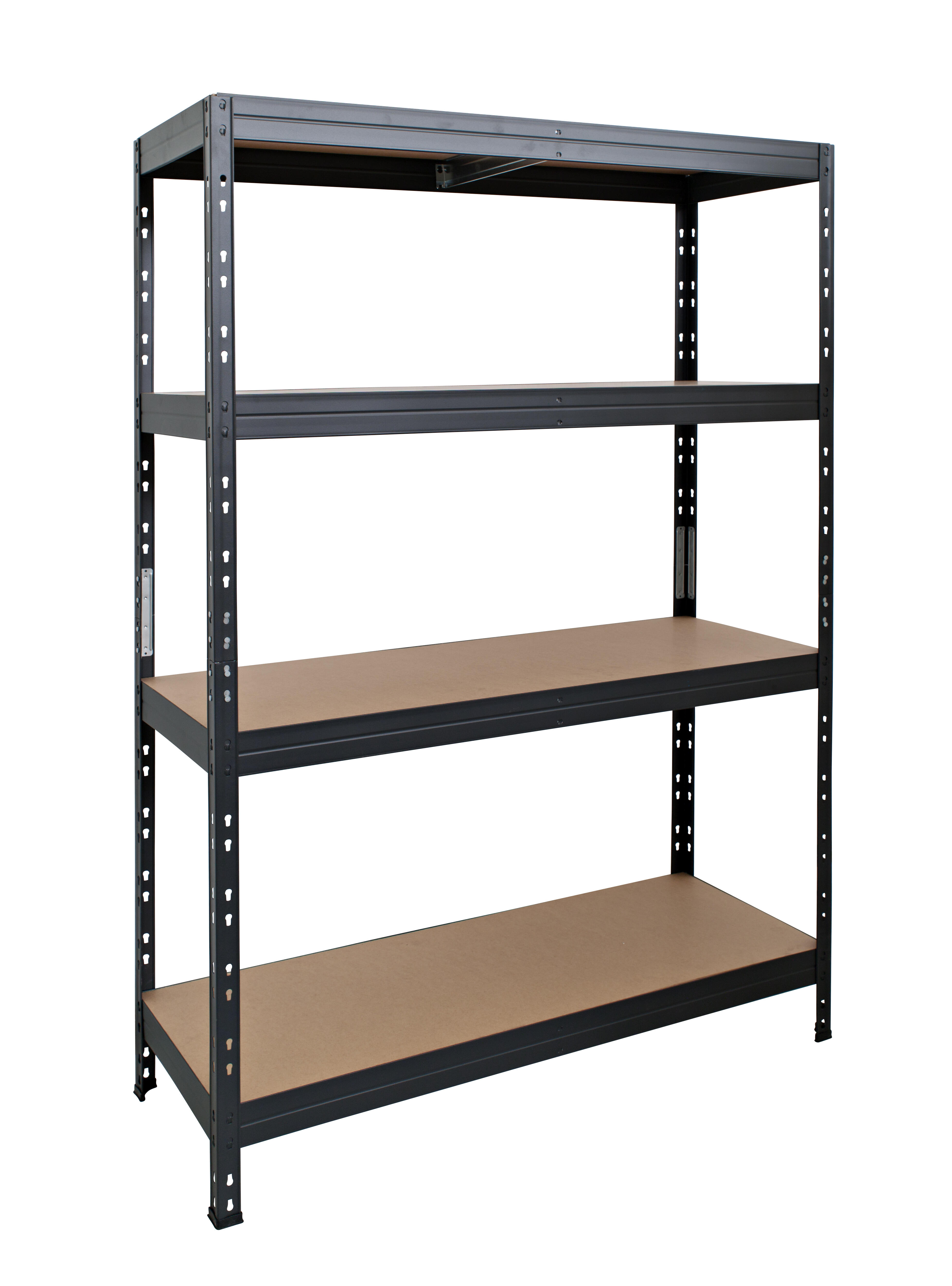 Estantería almacenaje metálica 180x120x45 cm GARAGE , 4 baldas, 360 kg/balda, gris antracita – Acero de bajas emisiones by AR Shelving - 4