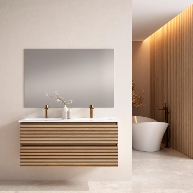 Mueble de baño con lavabo Aruba roble de 120cm