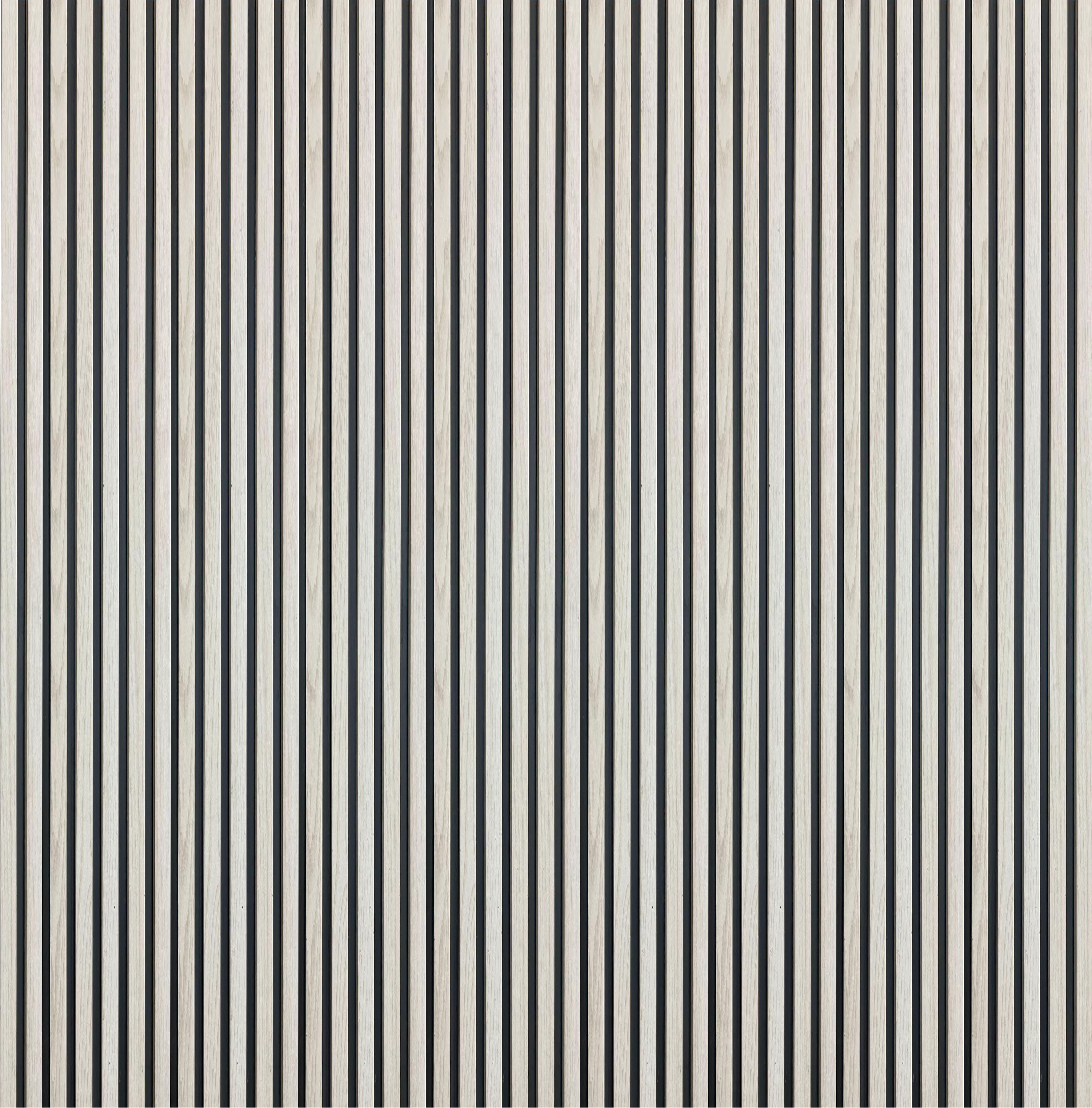 Revestimiento de pared palillería efecto 3D vinílico PVC acústico gris Ash Wood  260x15cm - 4