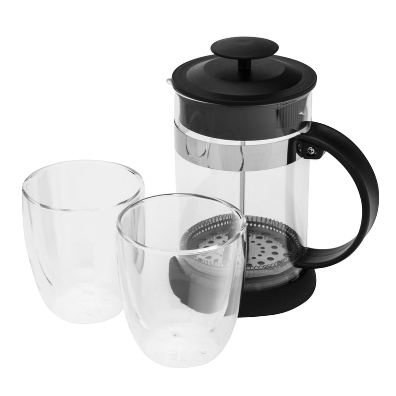 Zestaw Andrea zaparzacz 800 ml + 2 szklanki termiczne Altom Design