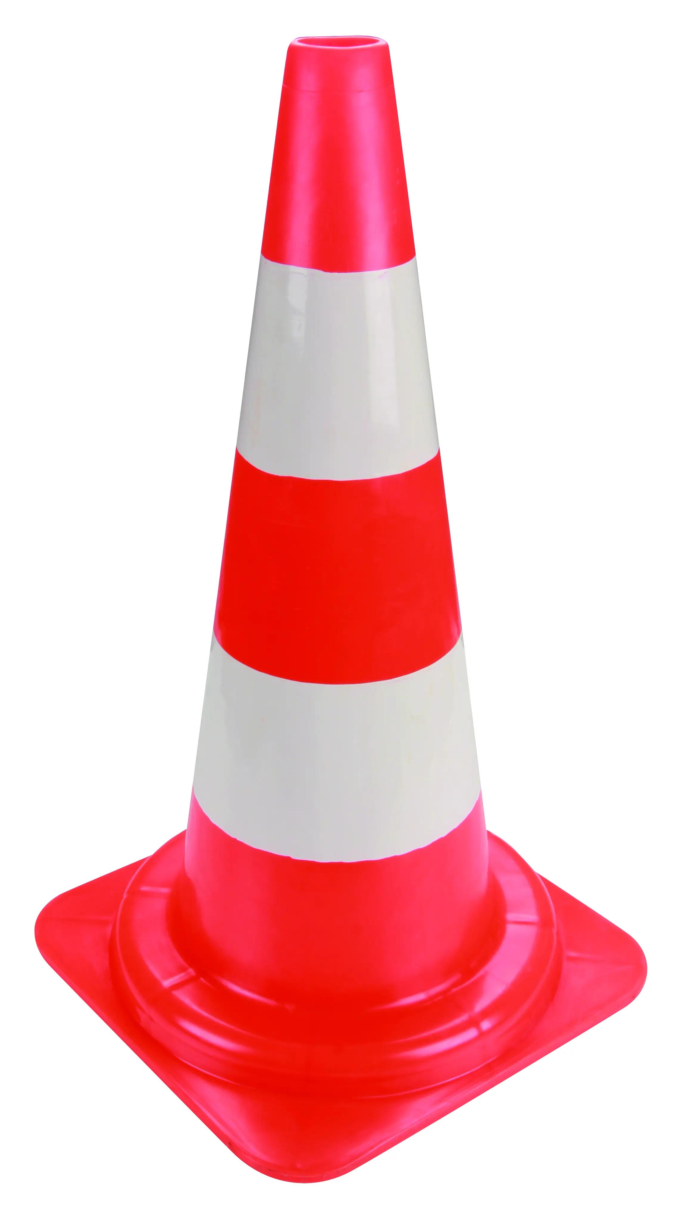 Cone sinalização PVC VERMELHO E BRANCO 50CM - 2