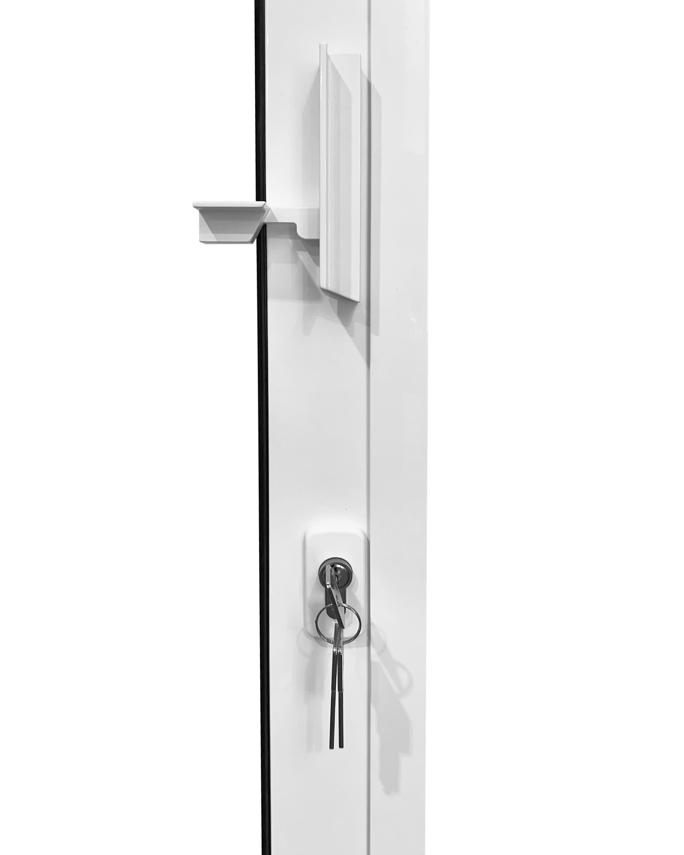 Baie coulissante aluminium H 215 x L 210 cm à rupture de pont thermique 3 points blanche - 9