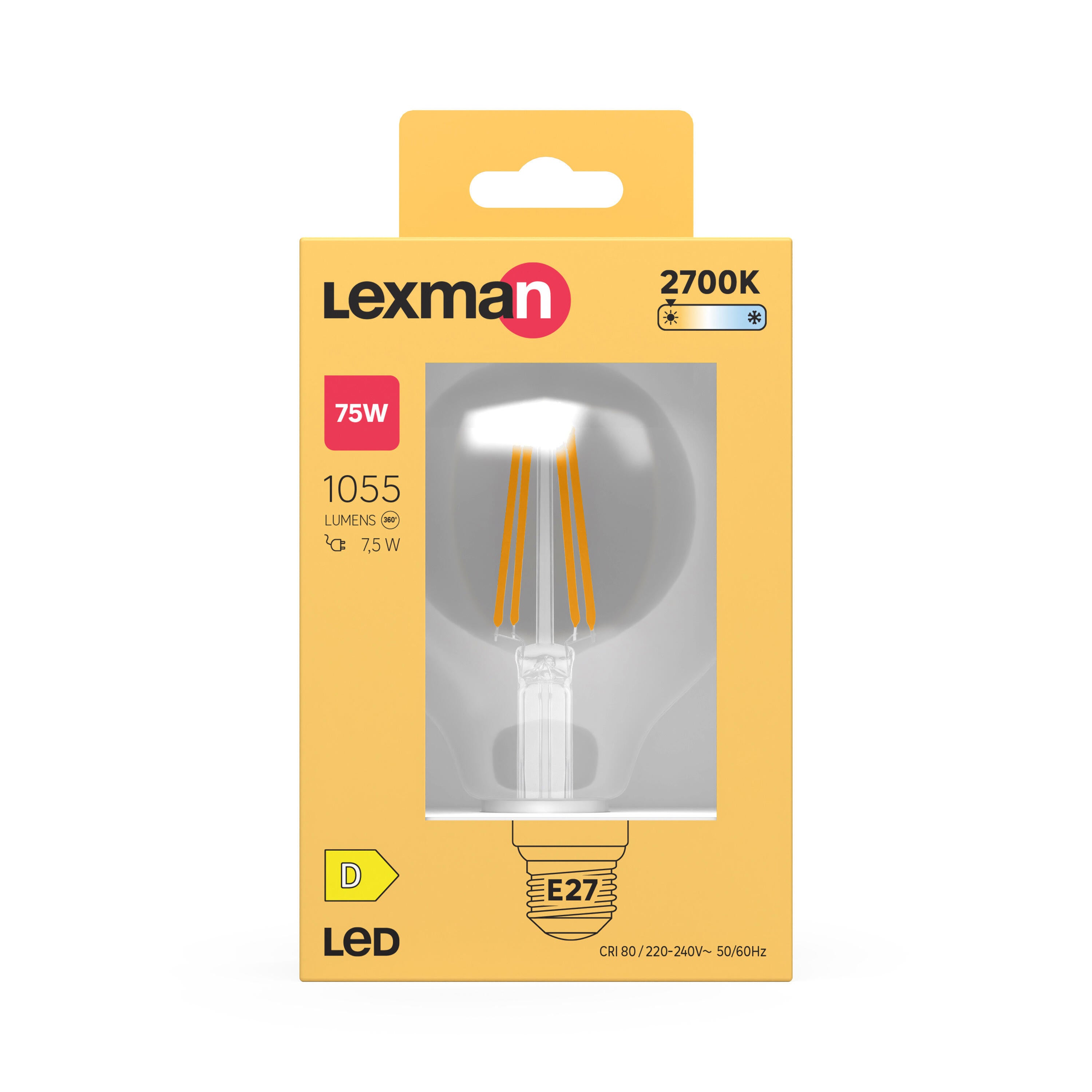 Lâmpada E27 globo clear 1055lm 2700k Lexman - 3