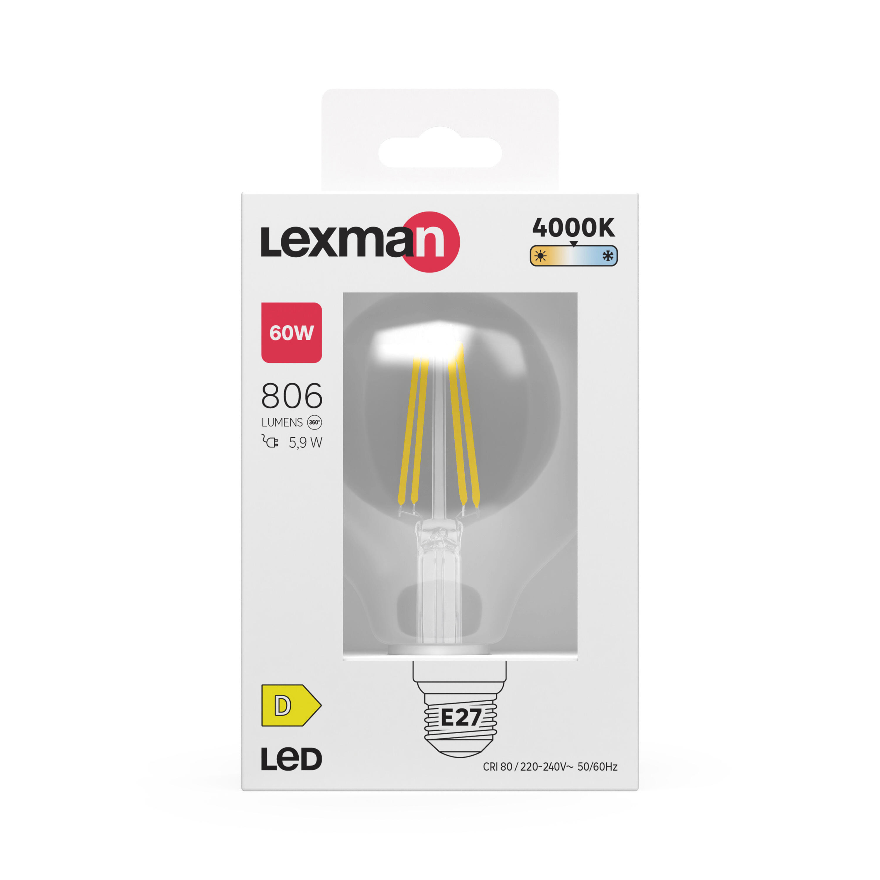 Żarówka LED E27 5.9 W 806 lm Neutralna biel Lexman - 3
