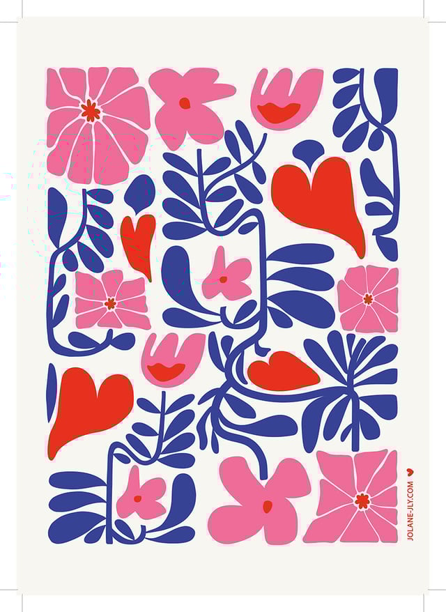 Affiche Pod Flower, assorti BLUE ART l.30 x H.40 cm