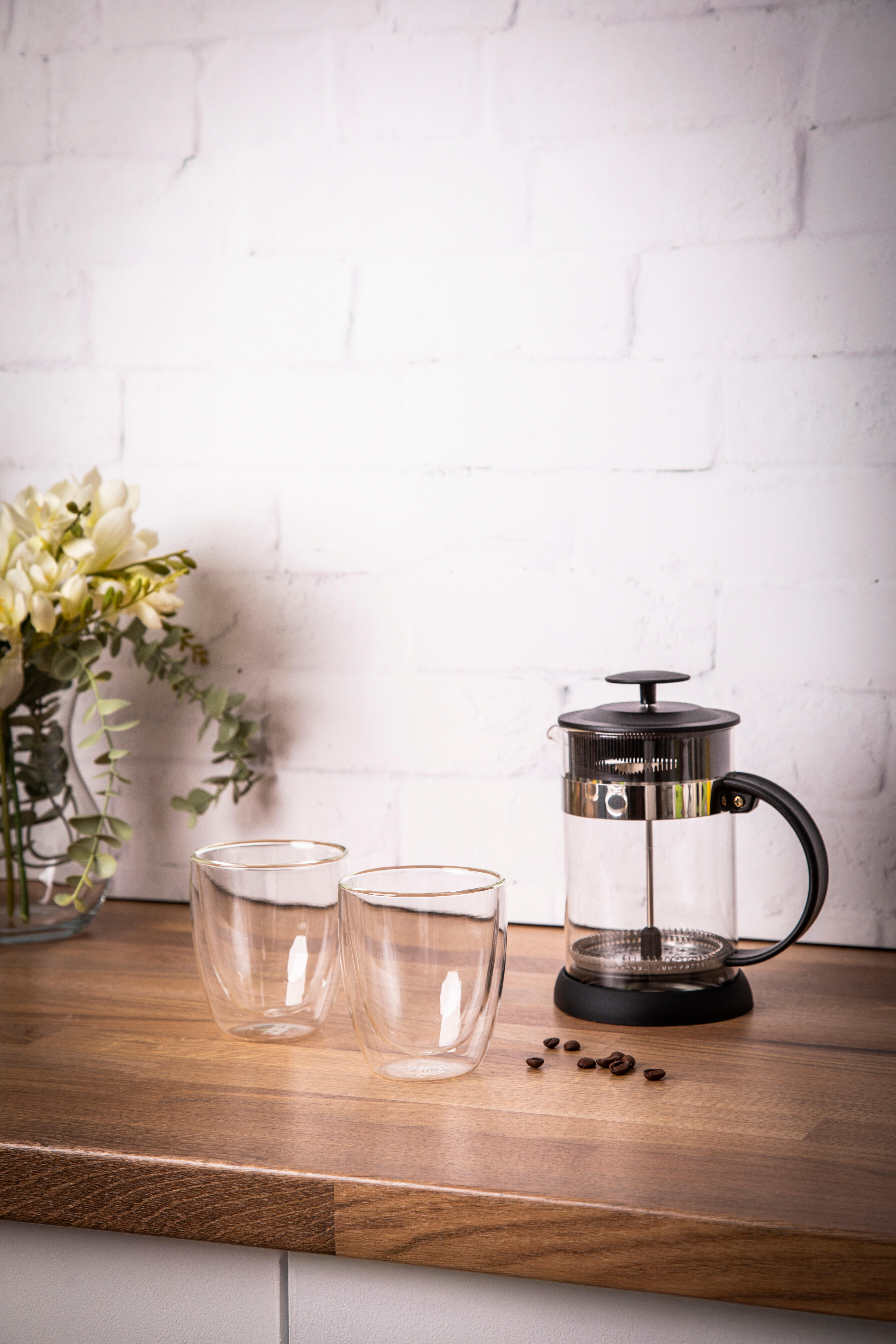 Zestaw Andrea zaparzacz 800 ml + 2 szklanki termiczne Altom Design - 2