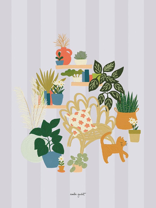 Affiche Cosy home, assorti BLUE ART l.40 x H.50 cm