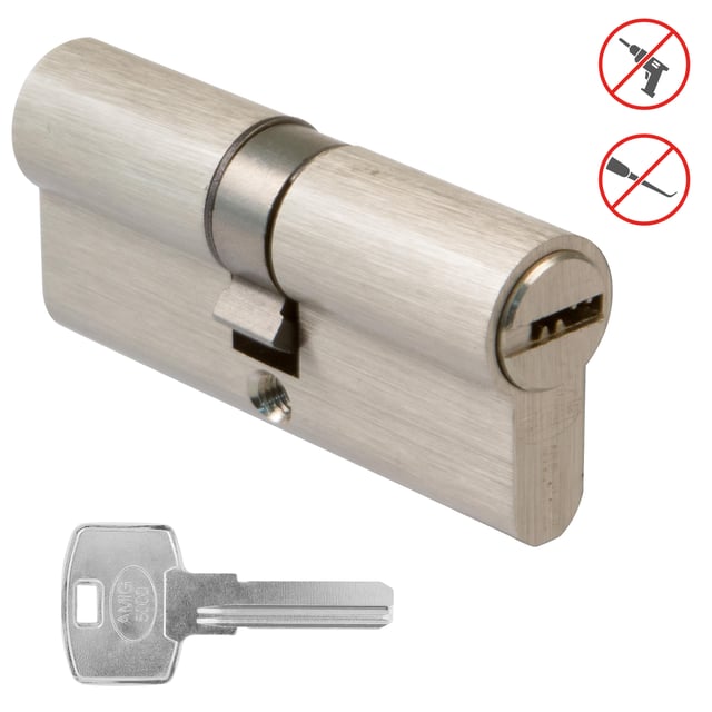 CILINDRO SEGURIDAD BOMBIN 30X40MM 9850-70 LEVA 15MM CROMADO