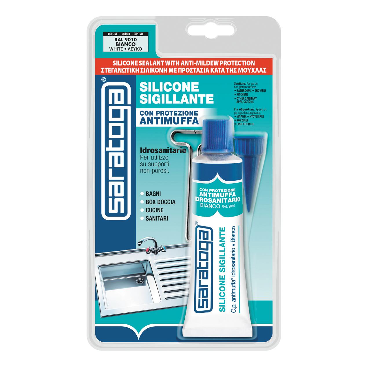 Silicone sigillante SARATOGA Sanitari  bianco 60 ml - 2