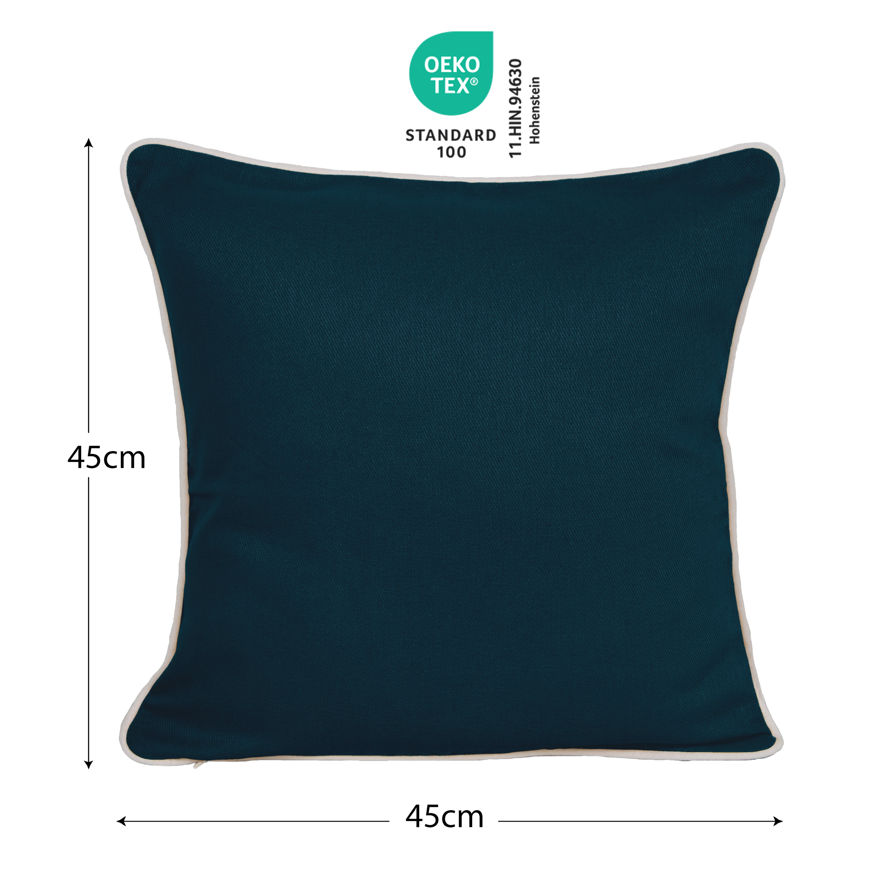 Housse de coussin Kalpe bleu, 45 x 45 cm, INSPIRE - 3