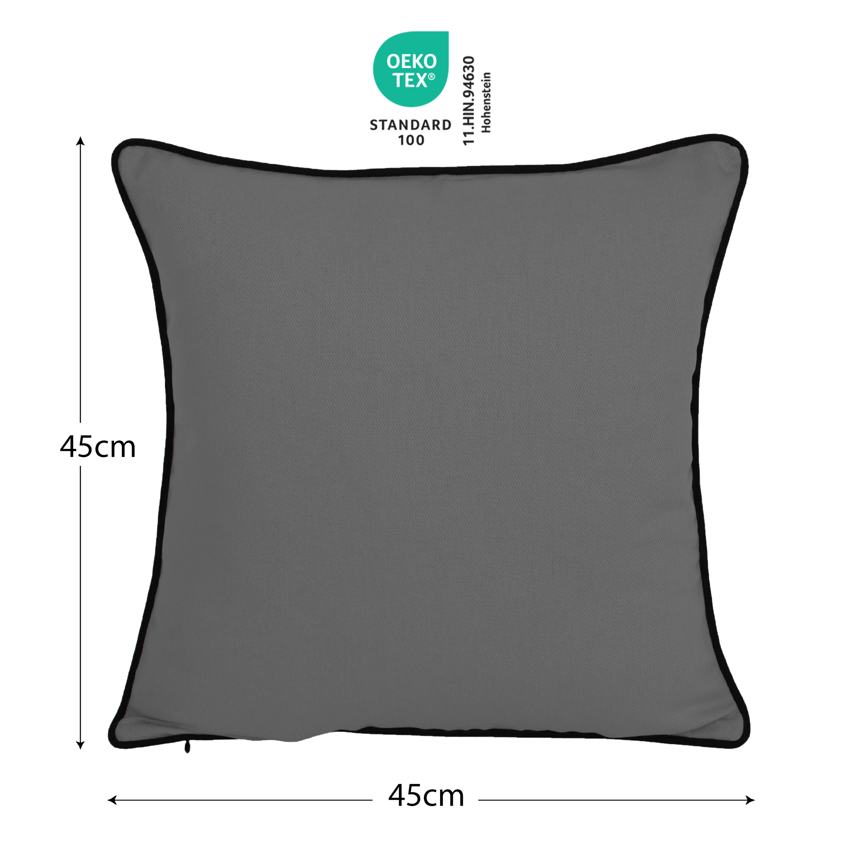 Housse de coussin Kalpe gris / argent, 45 x 45 cm - 3