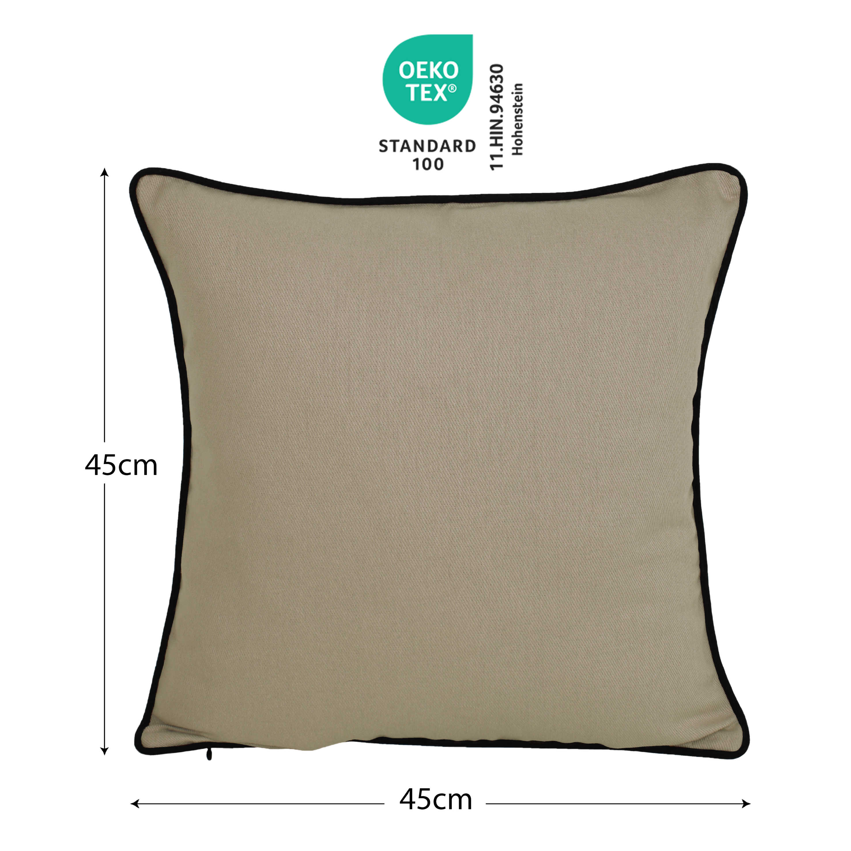 Housse de coussin Kalpe beige, 45 x 45 cm - 3