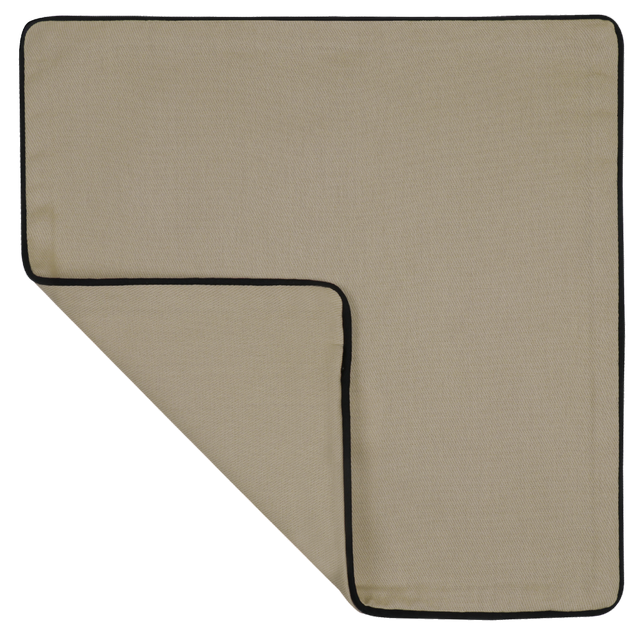 Funda de cojín cuadrada Kalpe algodón liso beige trench con cremallera INSPIRE 45 x 45 cm