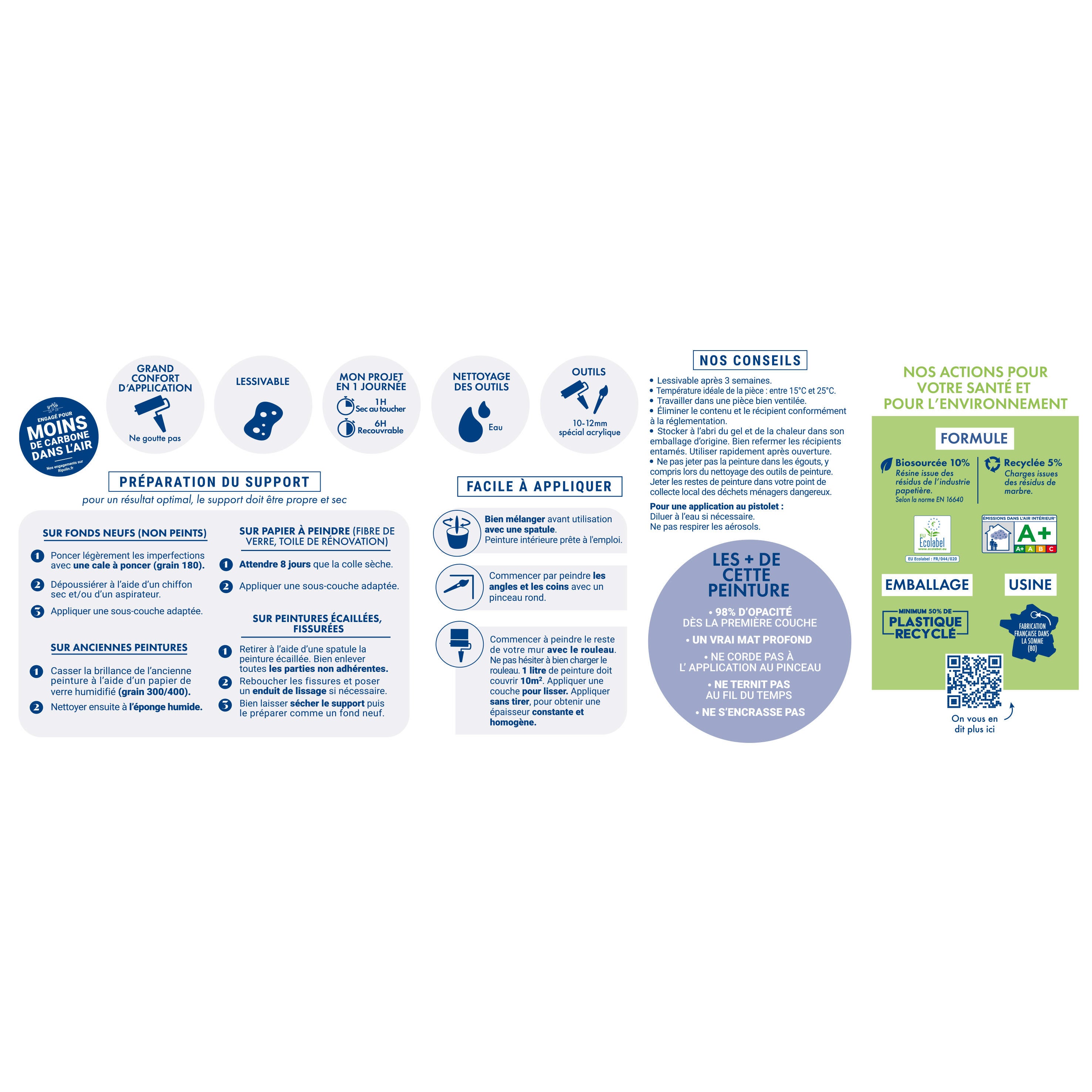 Peinture mur, boiserie, radiateur ocre nubie mat RIPOLIN , 2.5L - 5