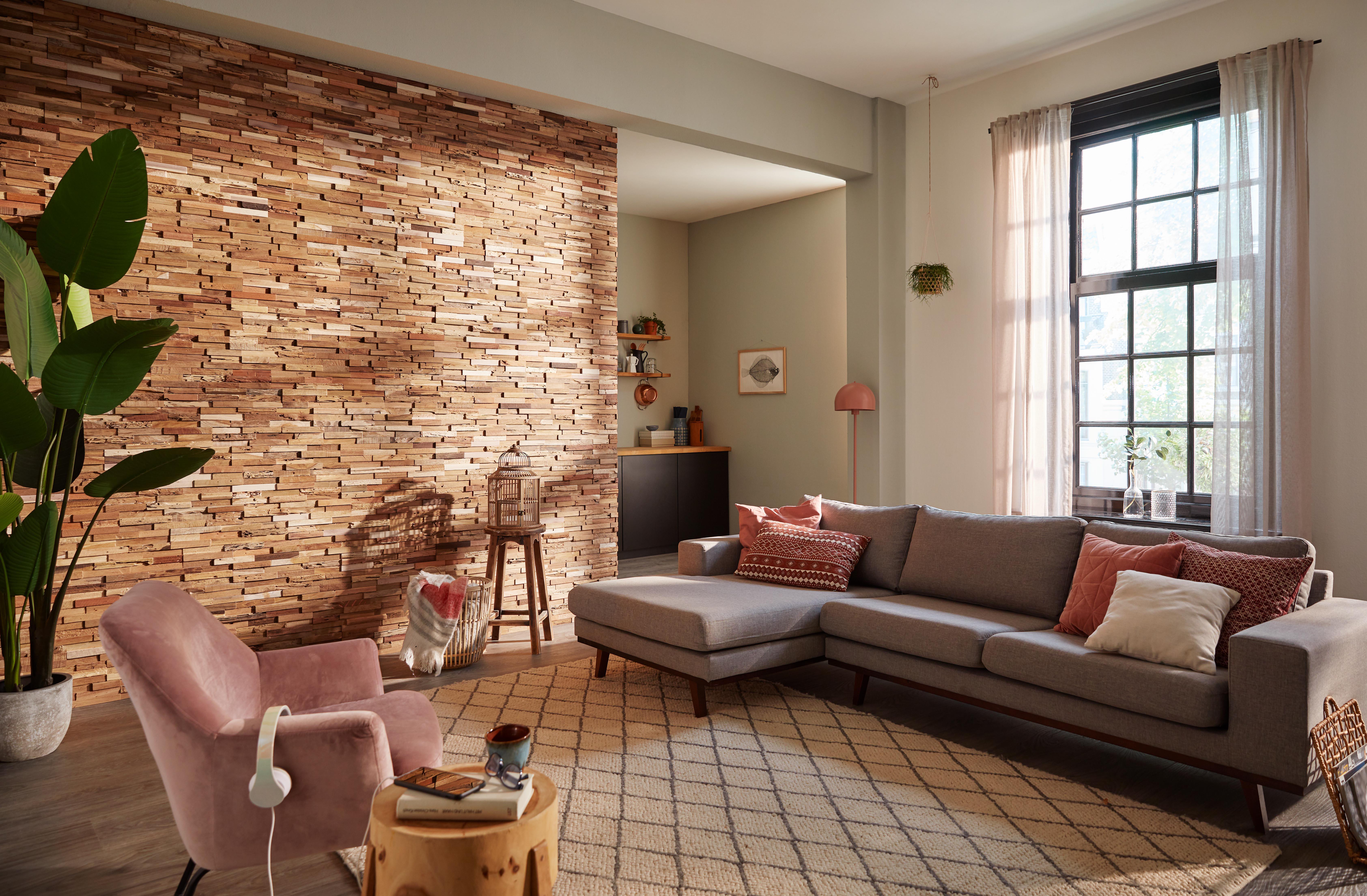 Revestimiento de madera serie ultrawood teak colorado