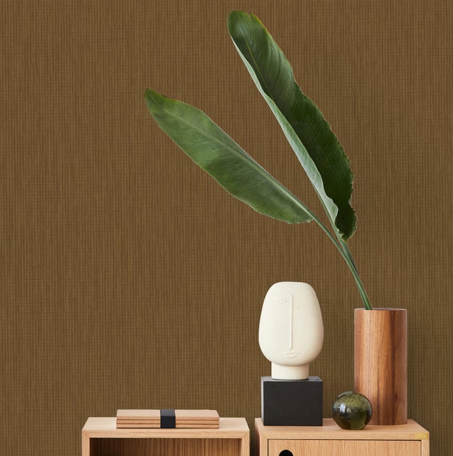 Papier peint intissé Couleurs et Matières Latte Marron Cuir