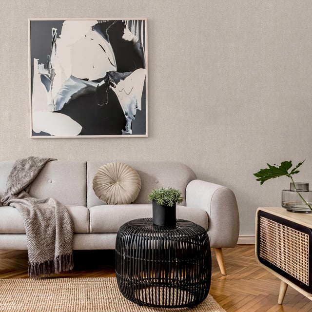 Papier peint intissé Millésime Toile Jute Beige