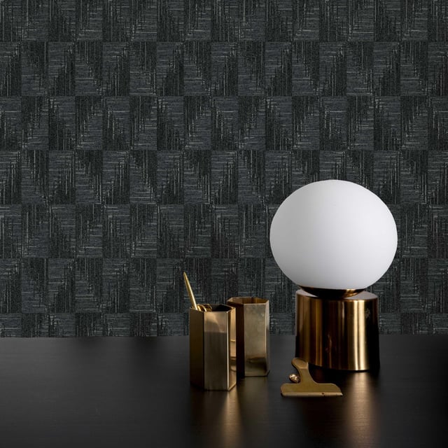 Papier peint intissé Couleurs et Matières Geotiss Noir