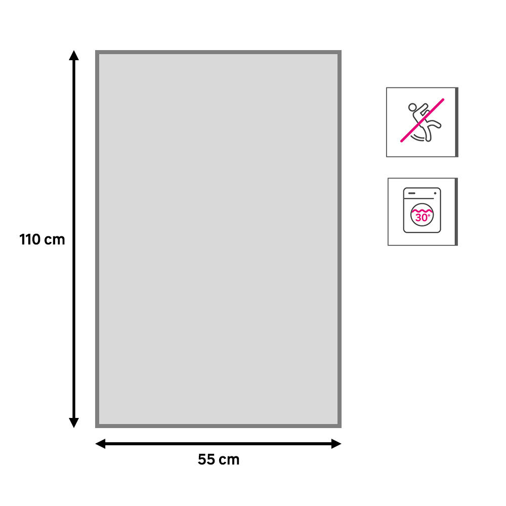 Alfombra pasillera  polipropileno pelo corto  base antideslizante Estambul geométrico multicolor  lavable en lavadora 55x110cm - 3