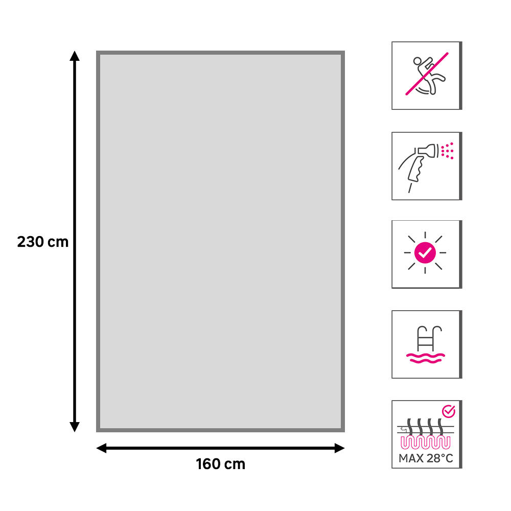 Alfombra exterior/interior pvc tejido plano base antideslizante teplon natural 160x230cm