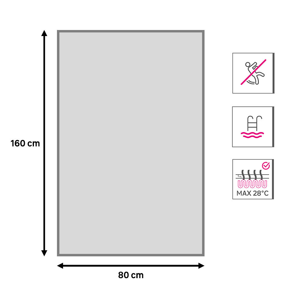 Alfombra pie de cama pvc Denon 001/233 exterior/interior 80x160cm tejido plano base antideslizante liso gris - 3