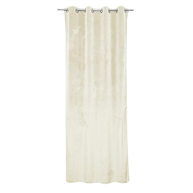 Zasłona welurowa Tony kremowa 140 x 280 cm na przelotkach Inspire