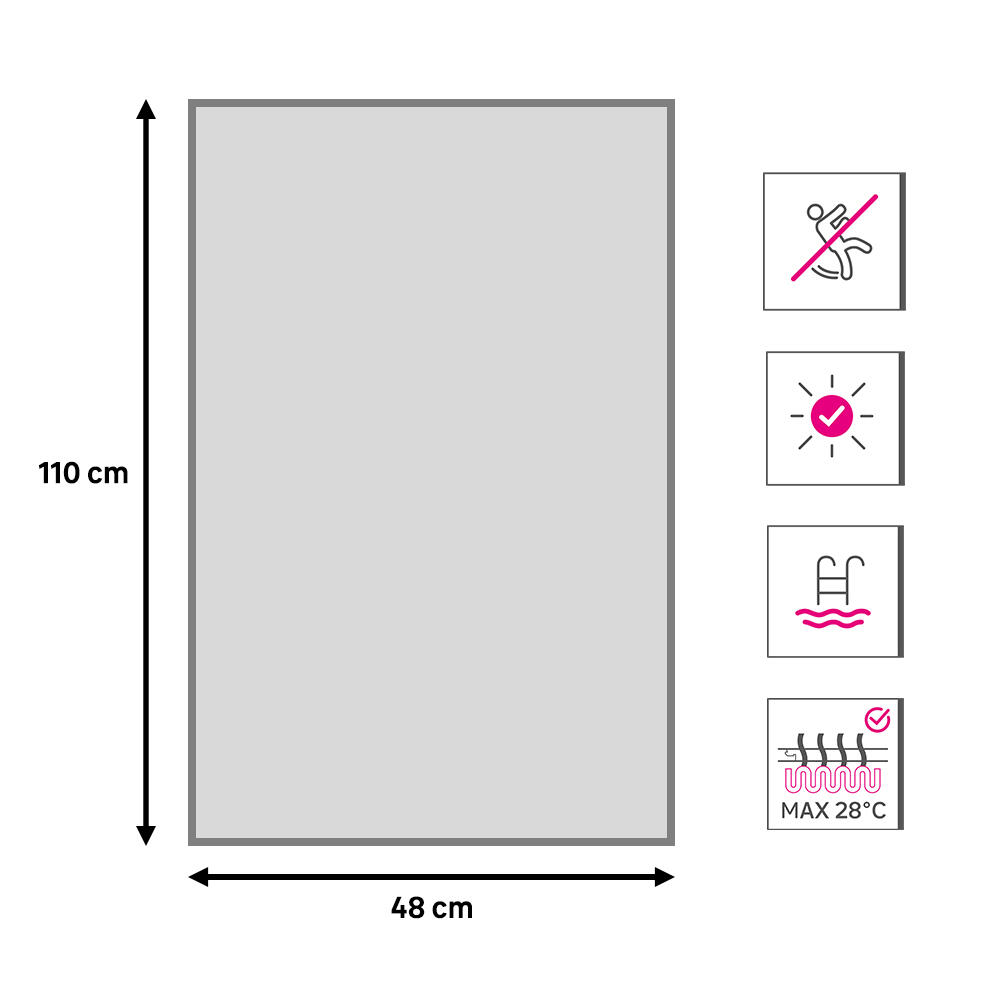 Alfombra exterior/interior pvc tejido plano  base antideslizante Heritage Mix  multicolor  48x110cm - 3