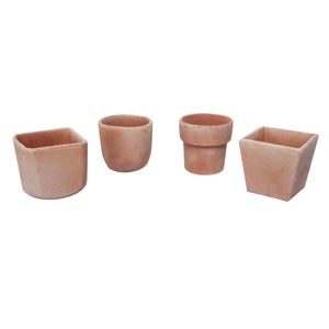 Yardwe, 1 set di vasi in ceramica per piante grasse, cactus, fioriera in porcellana con 3 ripiani per piante, decorazione giardino, casa, colore bianco