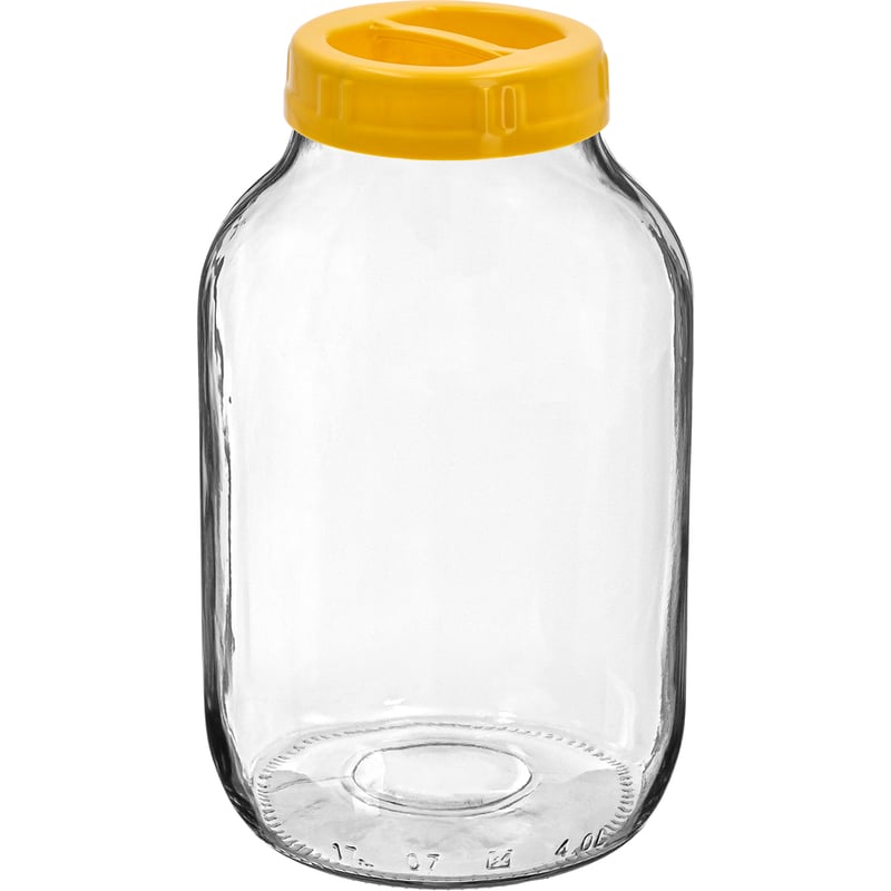 Słój 4l z plastikową zakrętką z uchwytem Browin