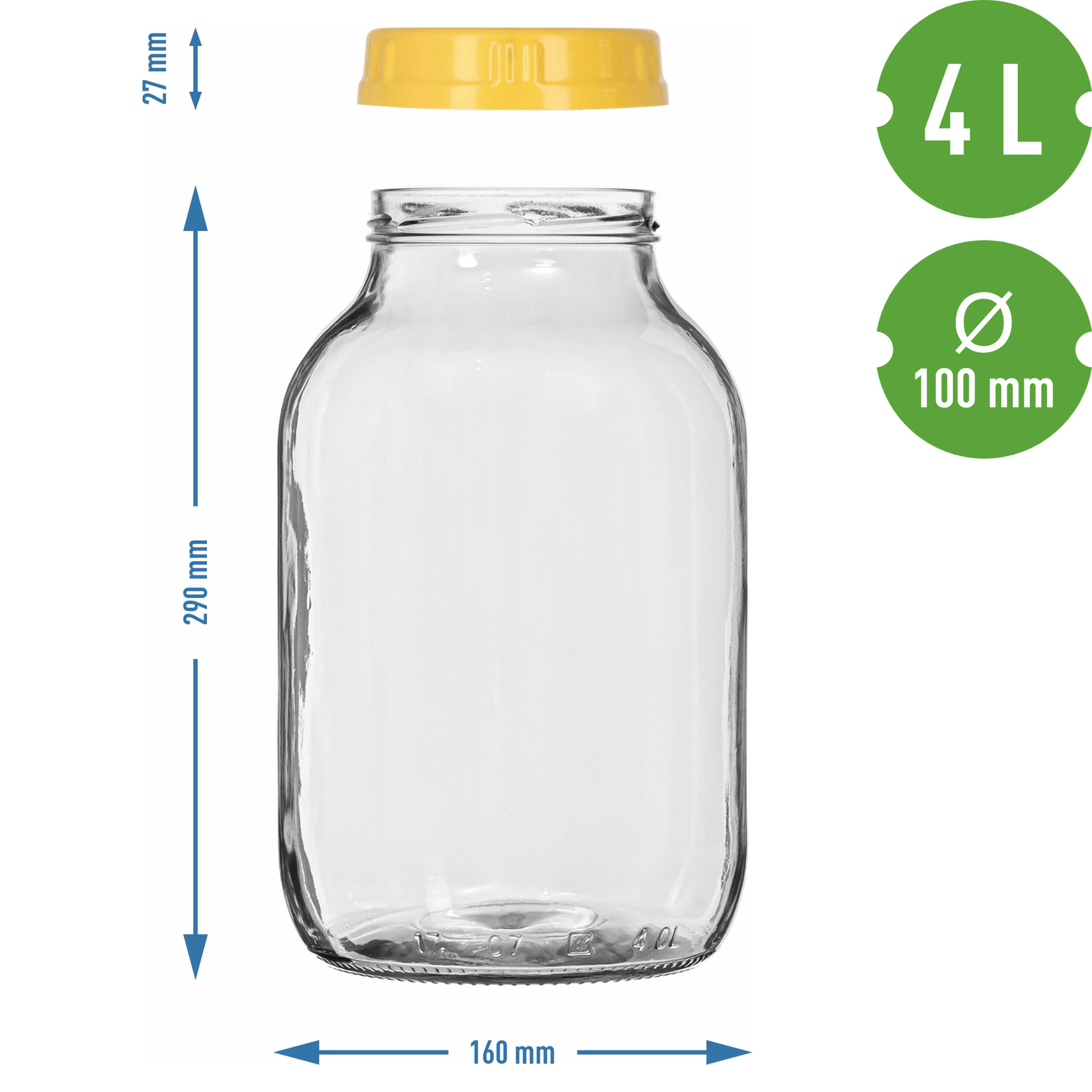 Słój 4l z plastikową zakrętką z uchwytem Browin - 3