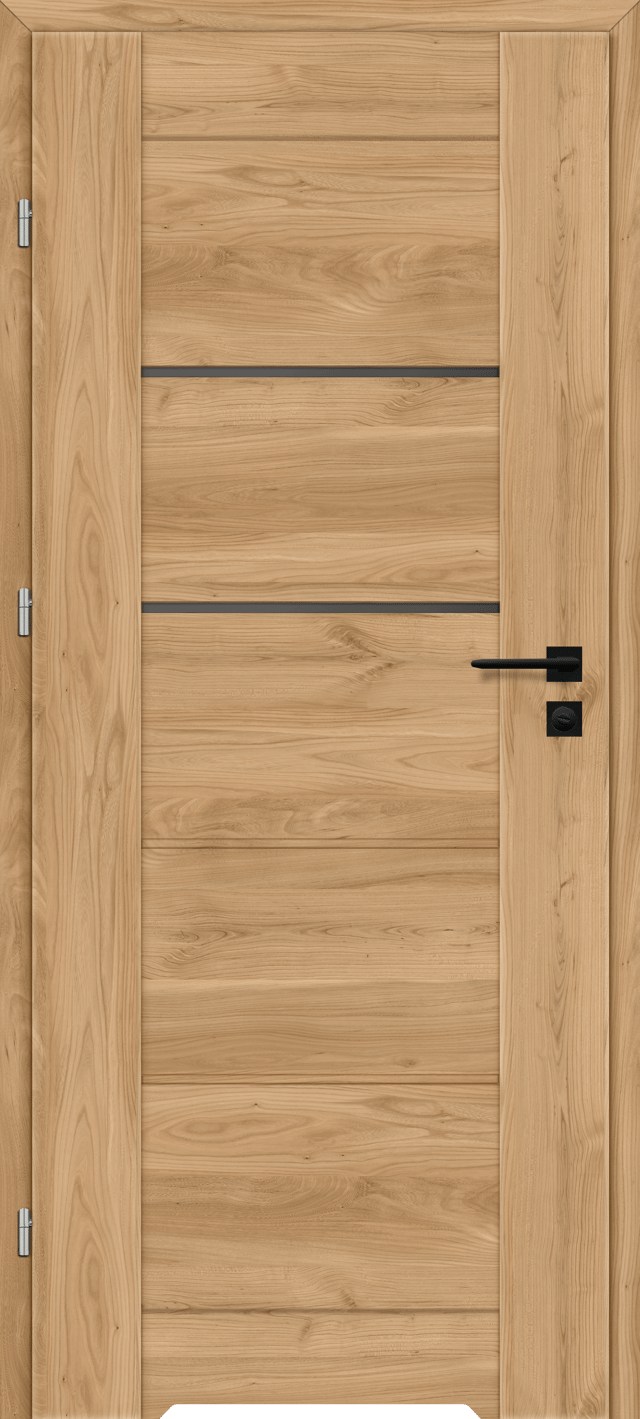 Drzwi wewnętrzne z podcięciem wentylacyjnym Vinci Nero dąb burgund 60 lewe Artens