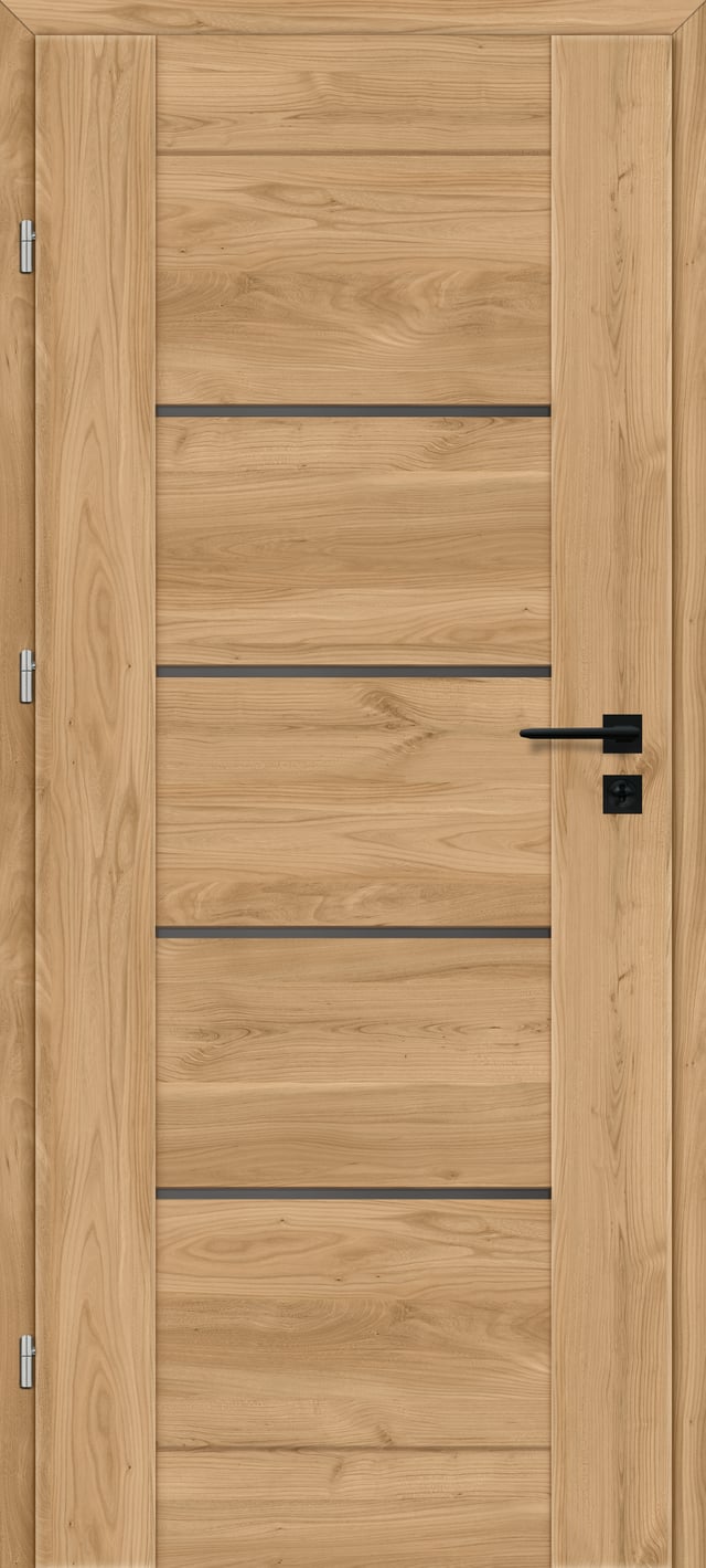 Drzwi wewnętrzne pokojowe Vinci Nero dąb burgund 80 lewe Artens