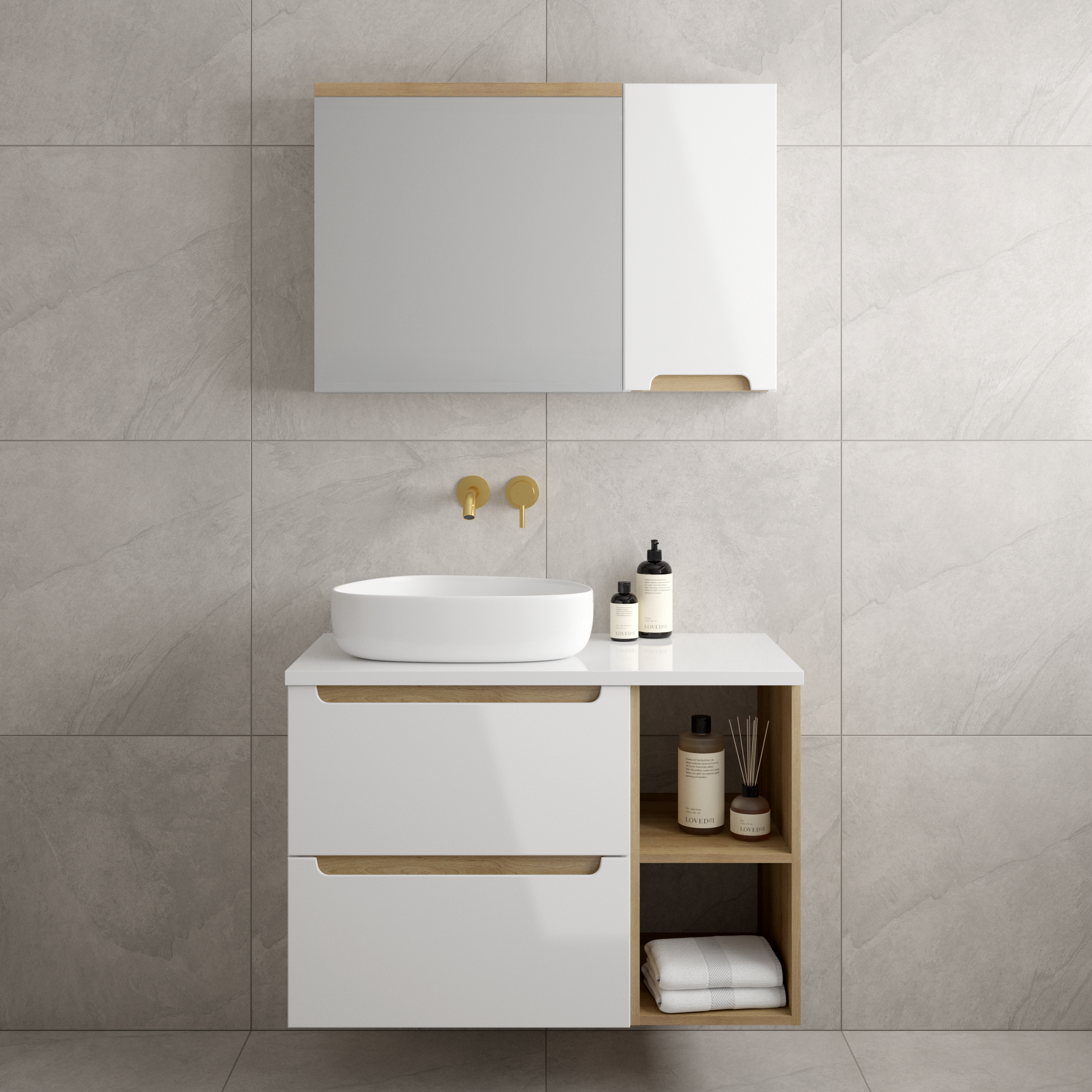 Szafka pod umywalkę Stilla (3 listwy) 60 Defra - 5