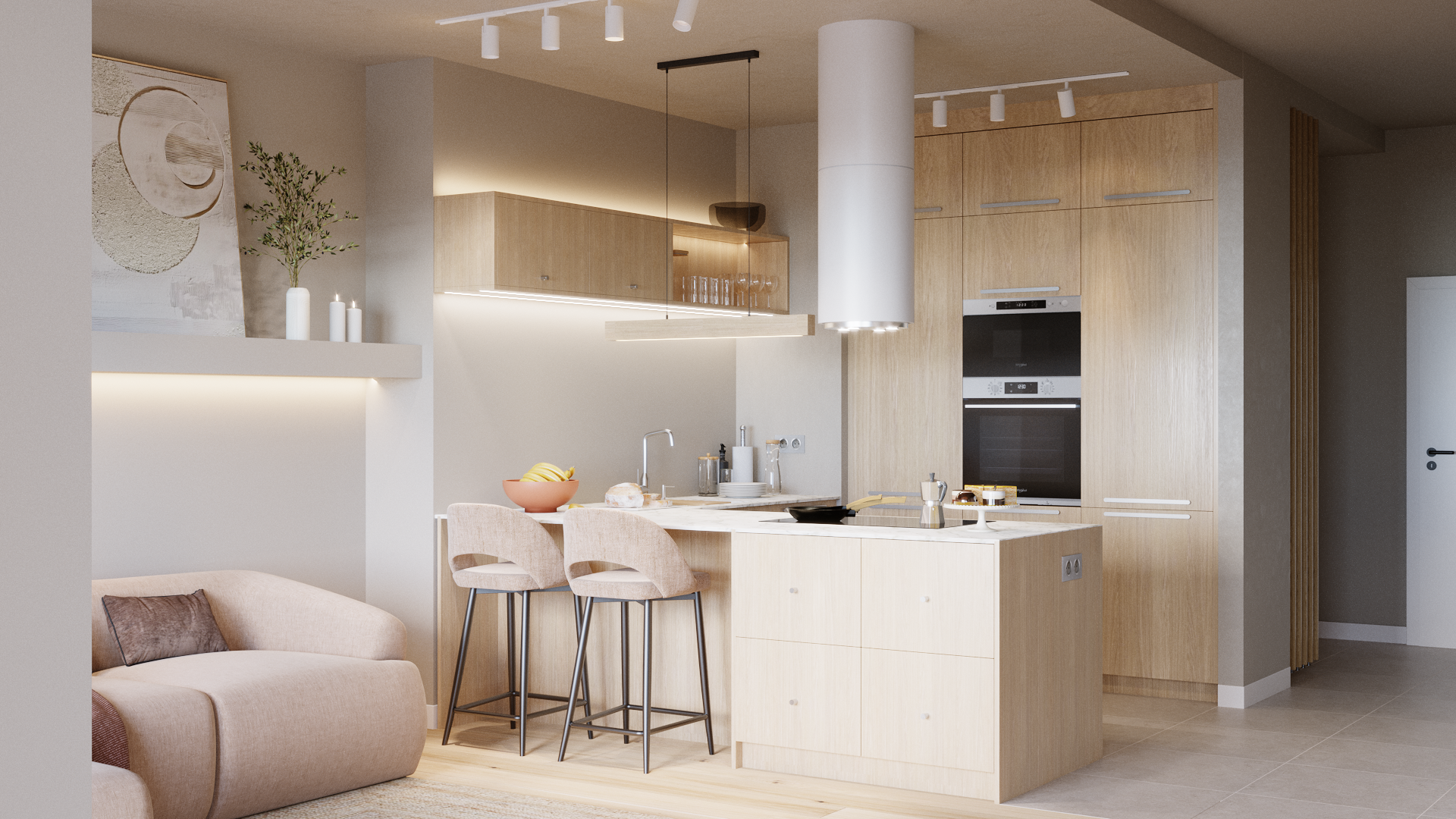 Lampa wisząca Teo drewno LED Tk Lighting - 7