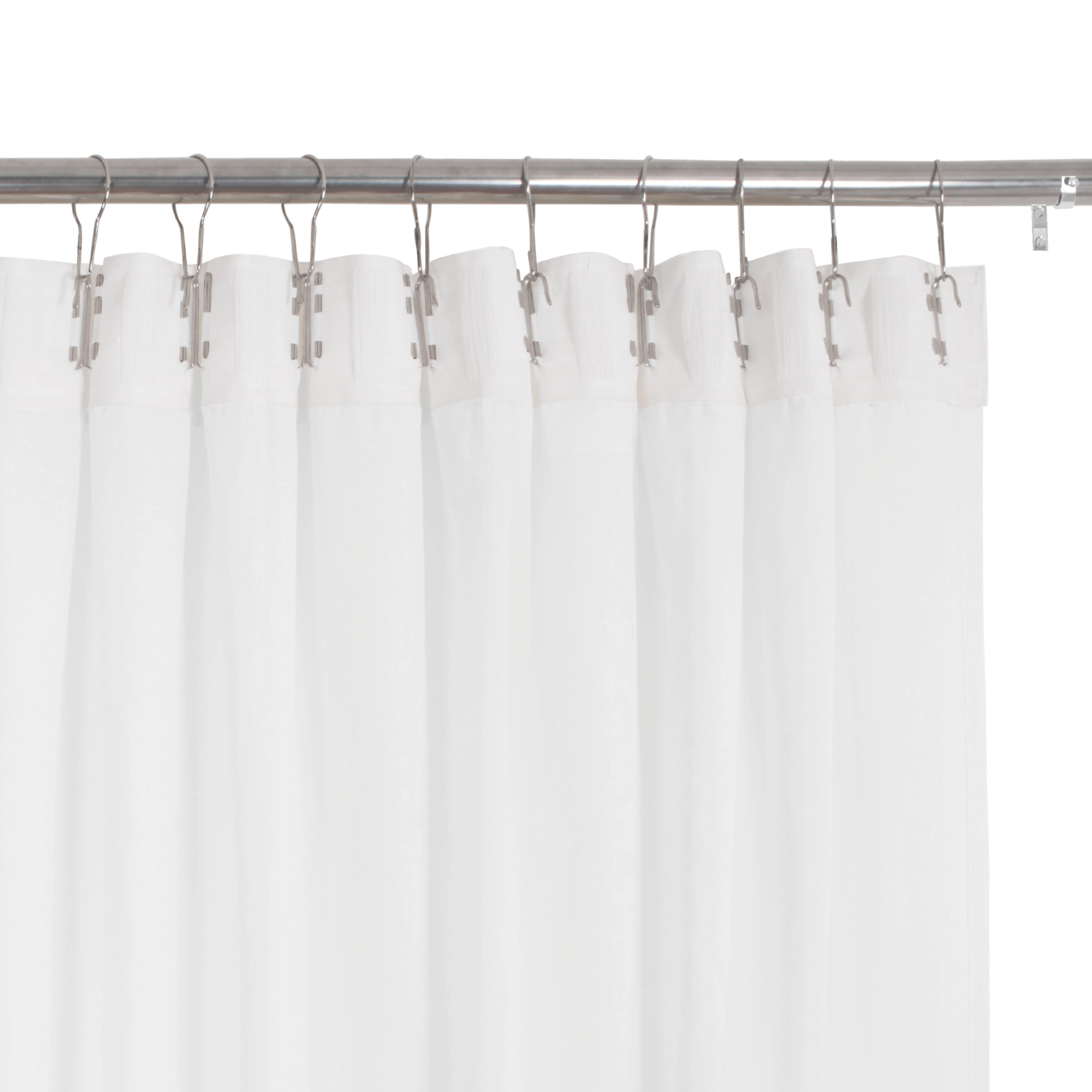 Visillo cinta frunce, trabilla oculta Elara algodón de 200x280cm INSPIRE semi-transparente blanco. Incluye cinta termoadhesiva - 6