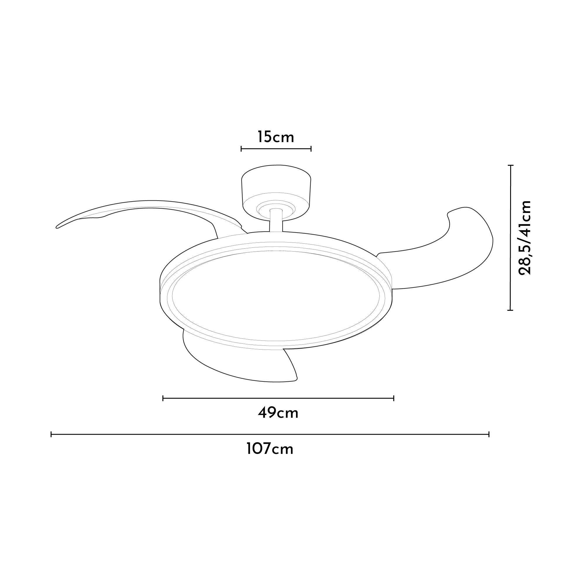 Ventilador de techo con luz silencioso DC 29W con mando ø107 cm Acan M ARTE CONFORT blanco luz CCT 3 aspas| 6 velocidades| modo verano/invierno| temporizador| brisa| recomendado de 13 a 20m² - 8