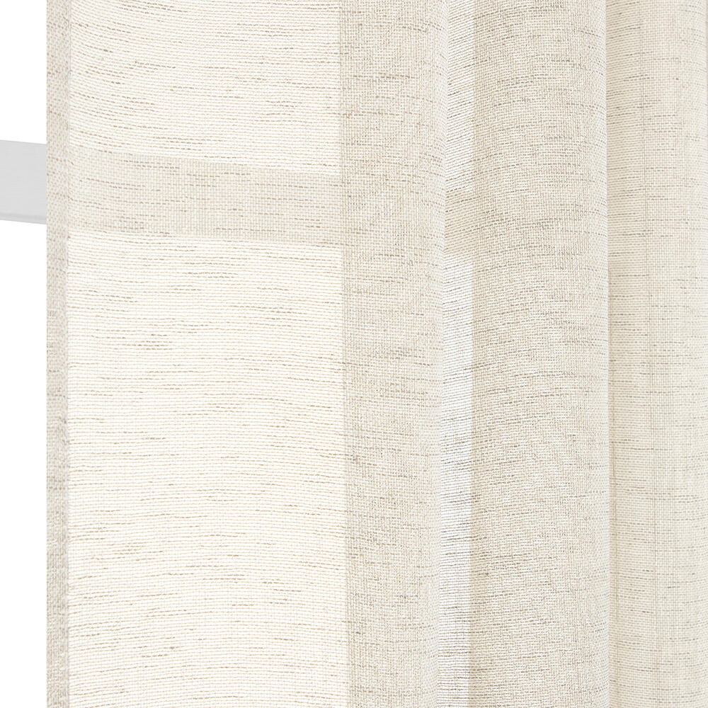 Cortinado 3 em 1 ilhós ou fita ou presilha Vivy 140x280cm cru - 6