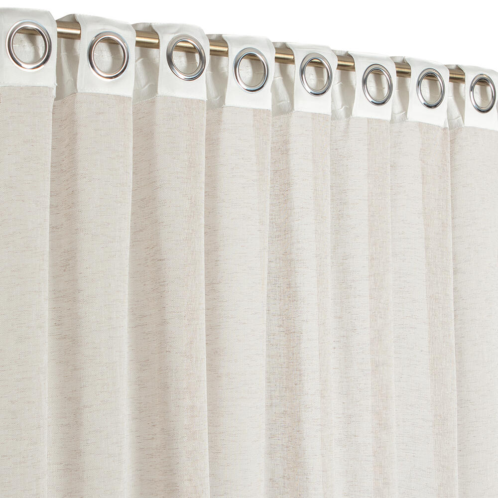 Cortinado 3 em 1 ilhós ou fita ou presilha Vivy 140x280cm cru - 7