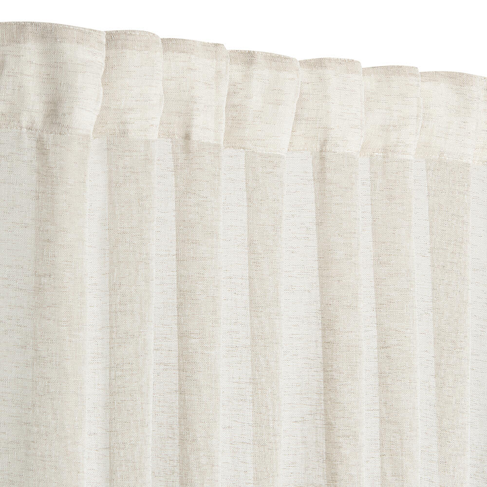Cortinado 3 em 1 ilhós ou fita ou presilha Vivy 140x280cm cru - 4
